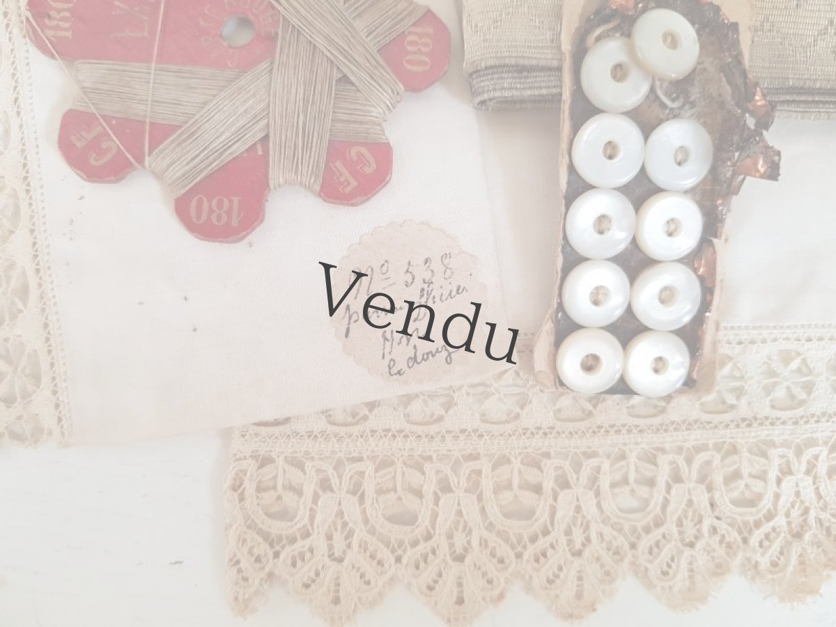 画像4: フランスアンティーク　メルスリーセット《Écru-doré》 (4)