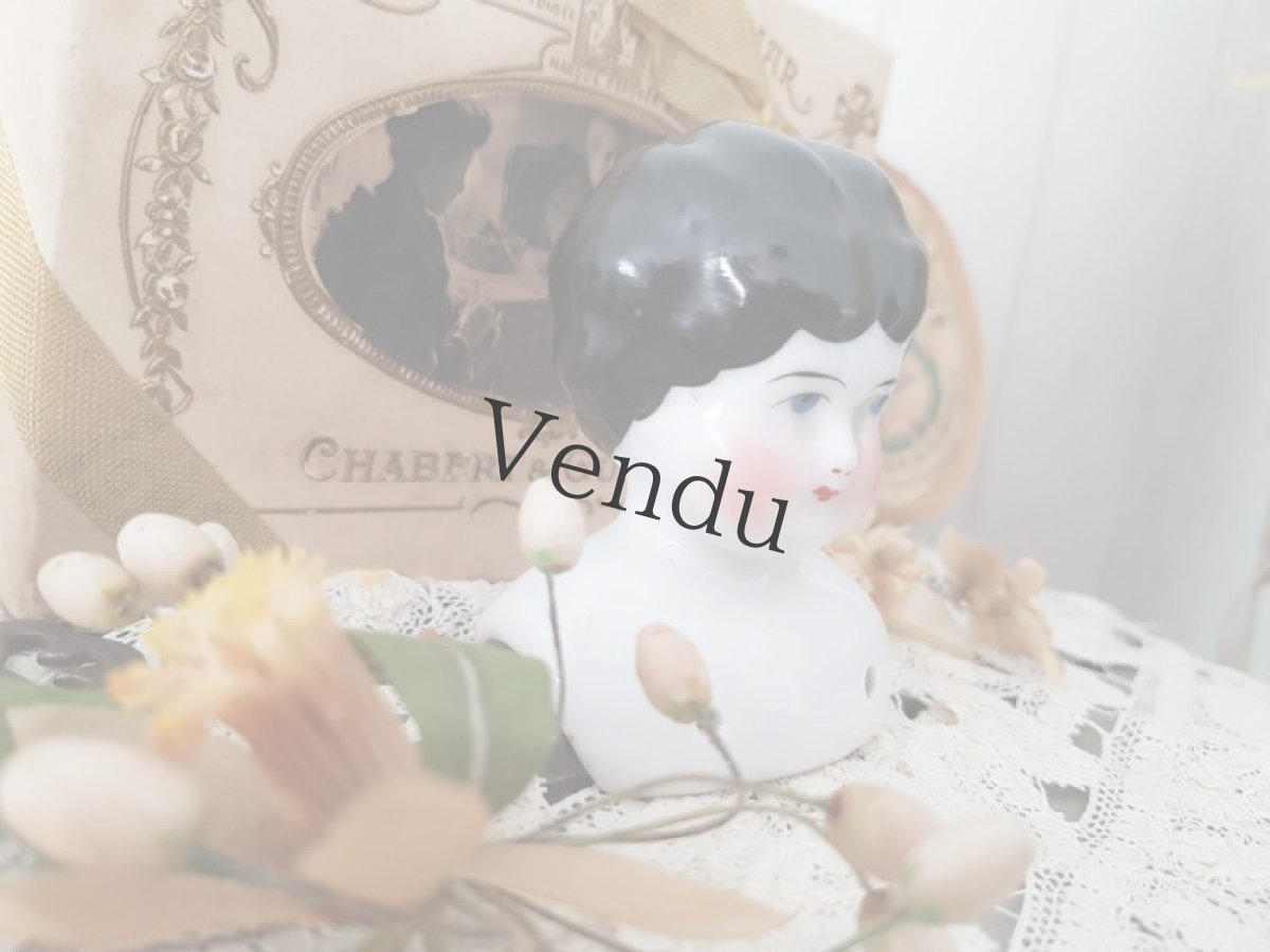 画像5: ドイツアンティーク  チャイナヘッドドール ショルダーヘッド (5)