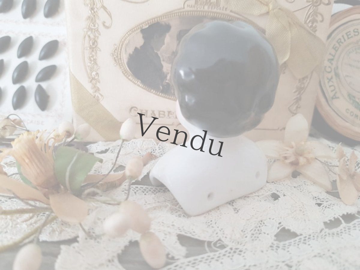 画像8: ドイツアンティーク  チャイナヘッドドール ショルダーヘッド (8)