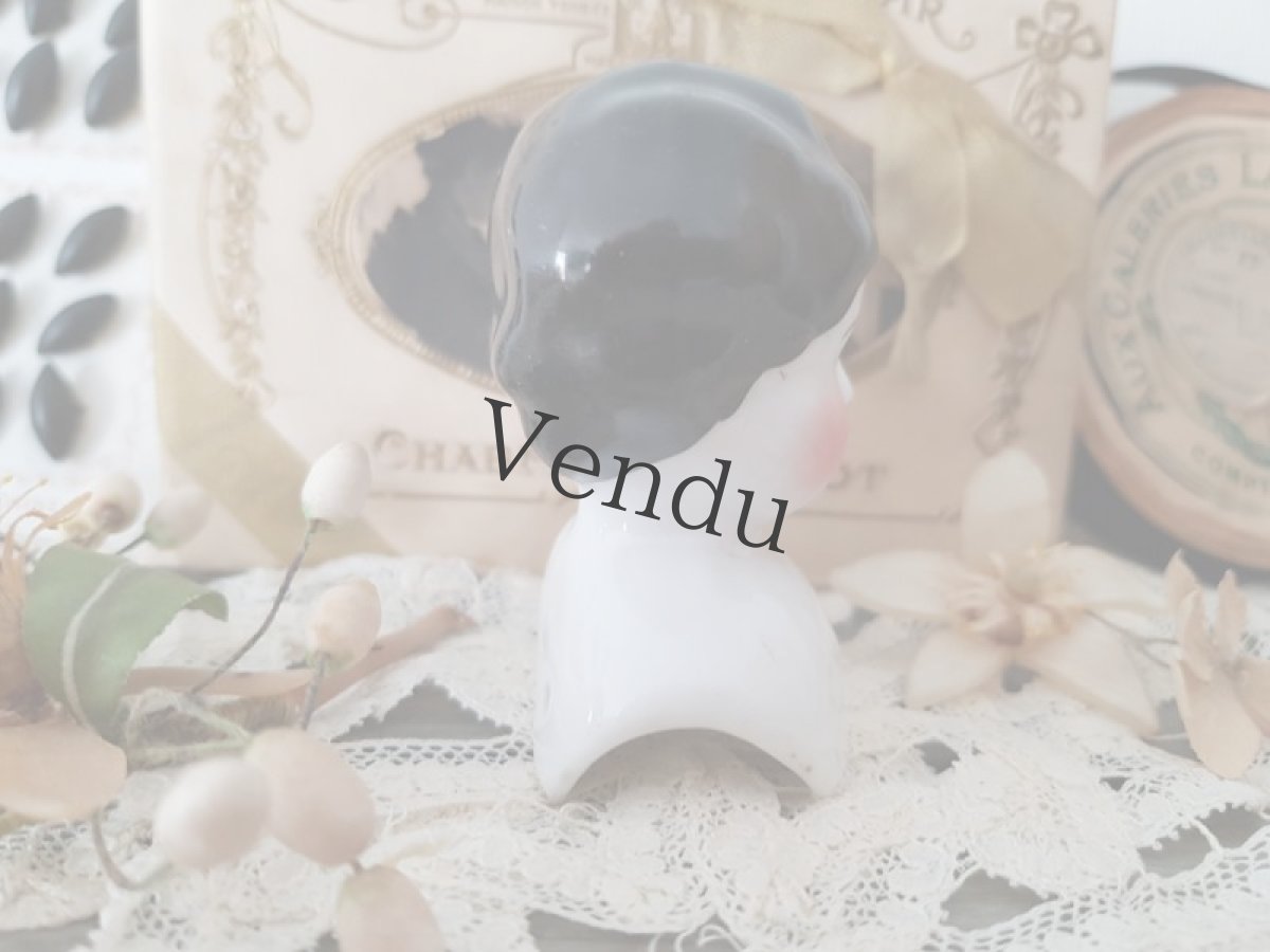 画像6: ドイツアンティーク  チャイナヘッドドール ショルダーヘッド (6)