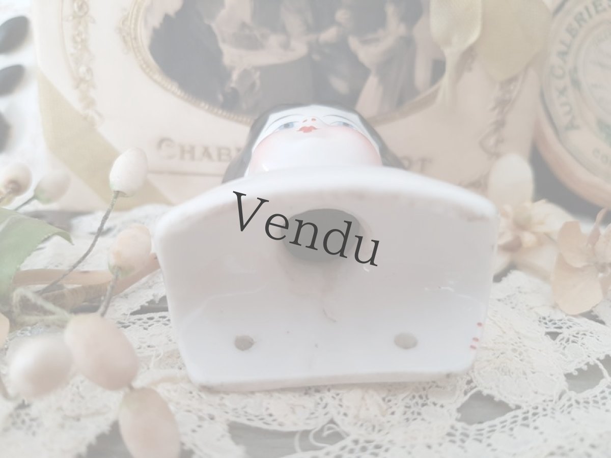 画像11: ドイツアンティーク  チャイナヘッドドール ショルダーヘッド (11)