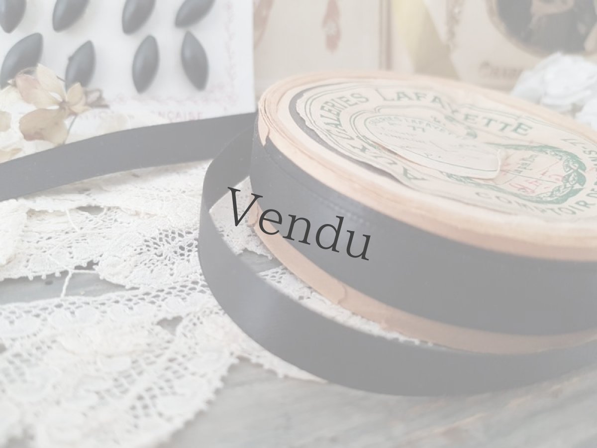 画像4: フランスアンティーク　AUX GALERIES LAFAYETTE リボン ノワール (4)