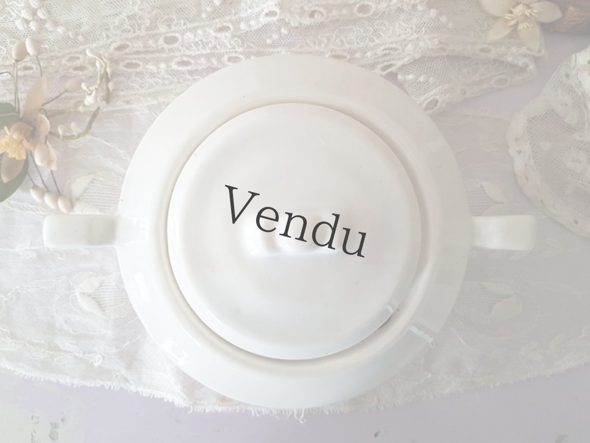 画像5: フランスアンティーク　ディゴアン サルグミンヌ　ばらのシュガーポット《CANNE》 (5)