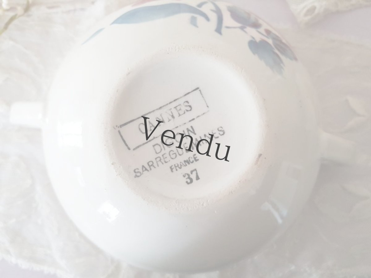 画像8: フランスアンティーク　ディゴアン サルグミンヌ　ばらのシュガーポット《CANNE》 (8)