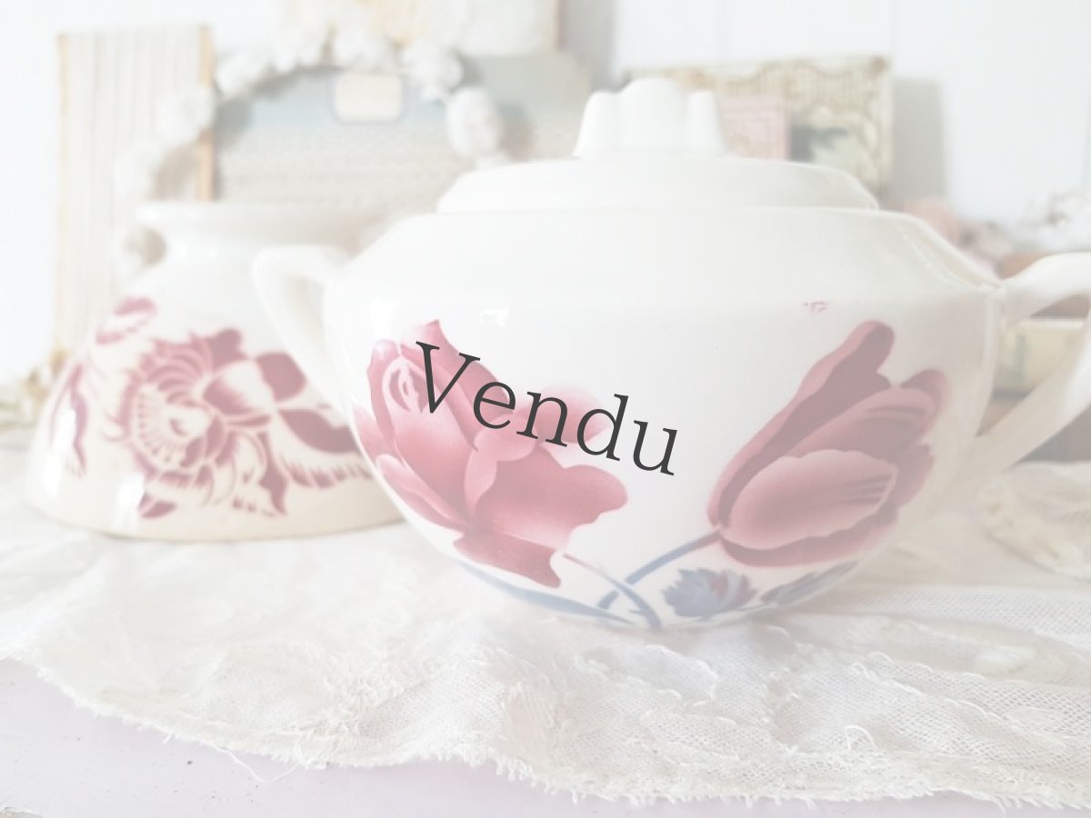 画像9: フランスアンティーク　ディゴアン サルグミンヌ　ばらのシュガーポット《CANNE》 (9)