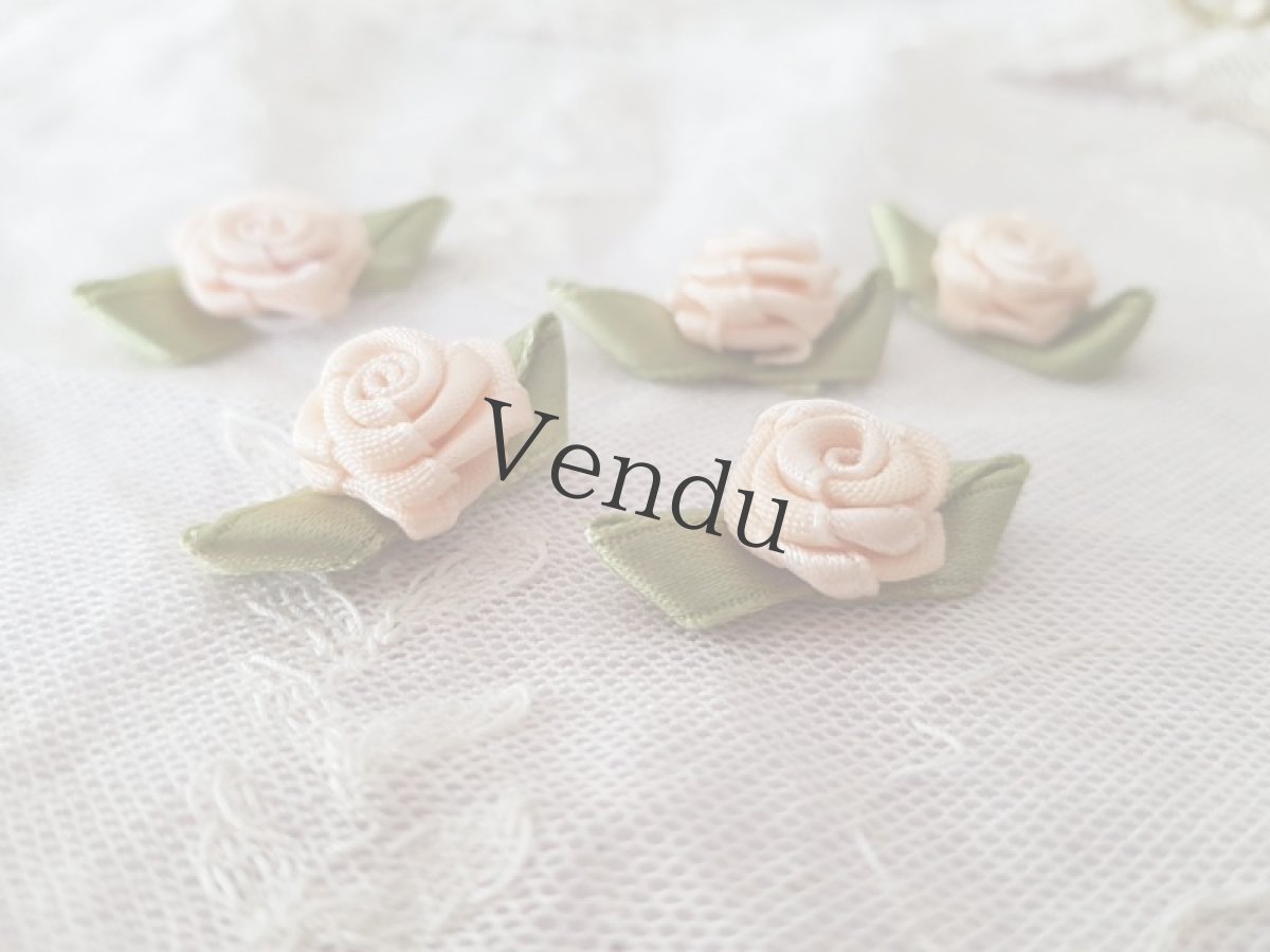 画像3: フランスヴィンテージ　小さなばらのモチーフ (3)