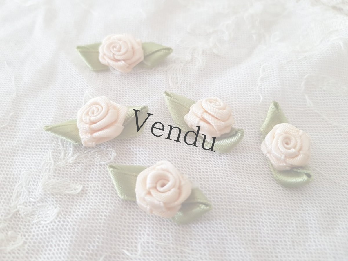 画像2: フランスヴィンテージ　小さなばらのモチーフ (2)
