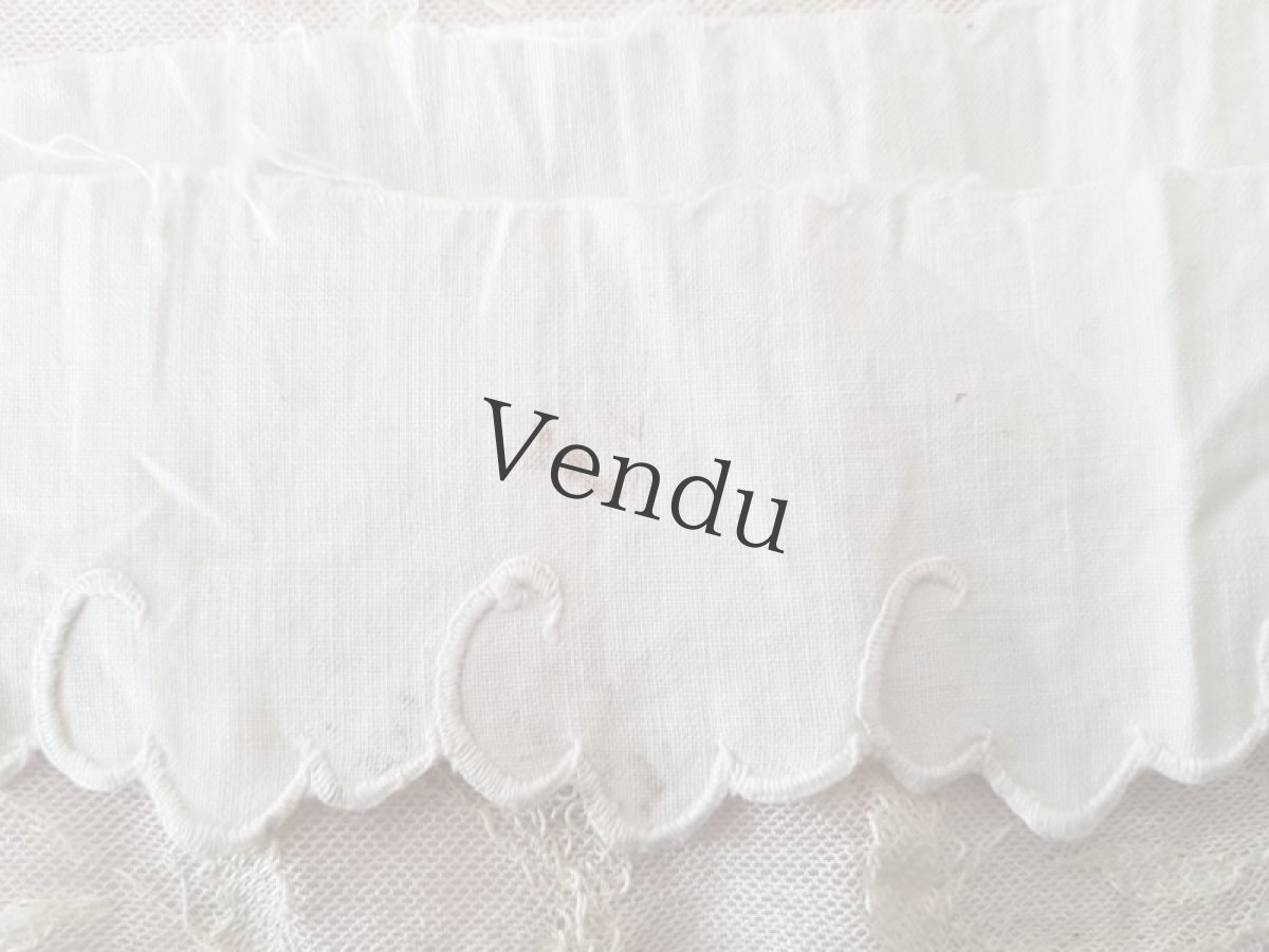 画像9: フランスアンティーク　レースとボタンのセット Blanc A (9)