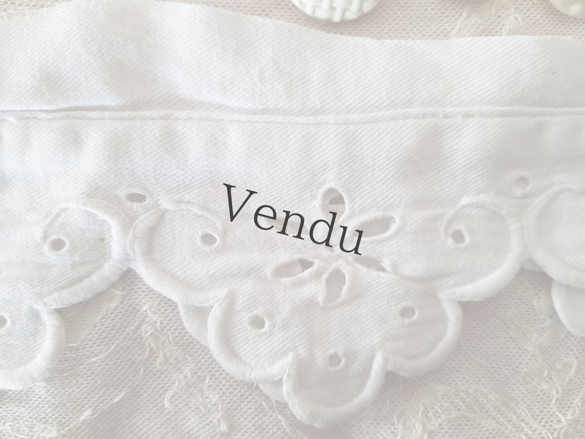 画像5: フランスアンティーク　レースとボタンのセット Blanc B (5)