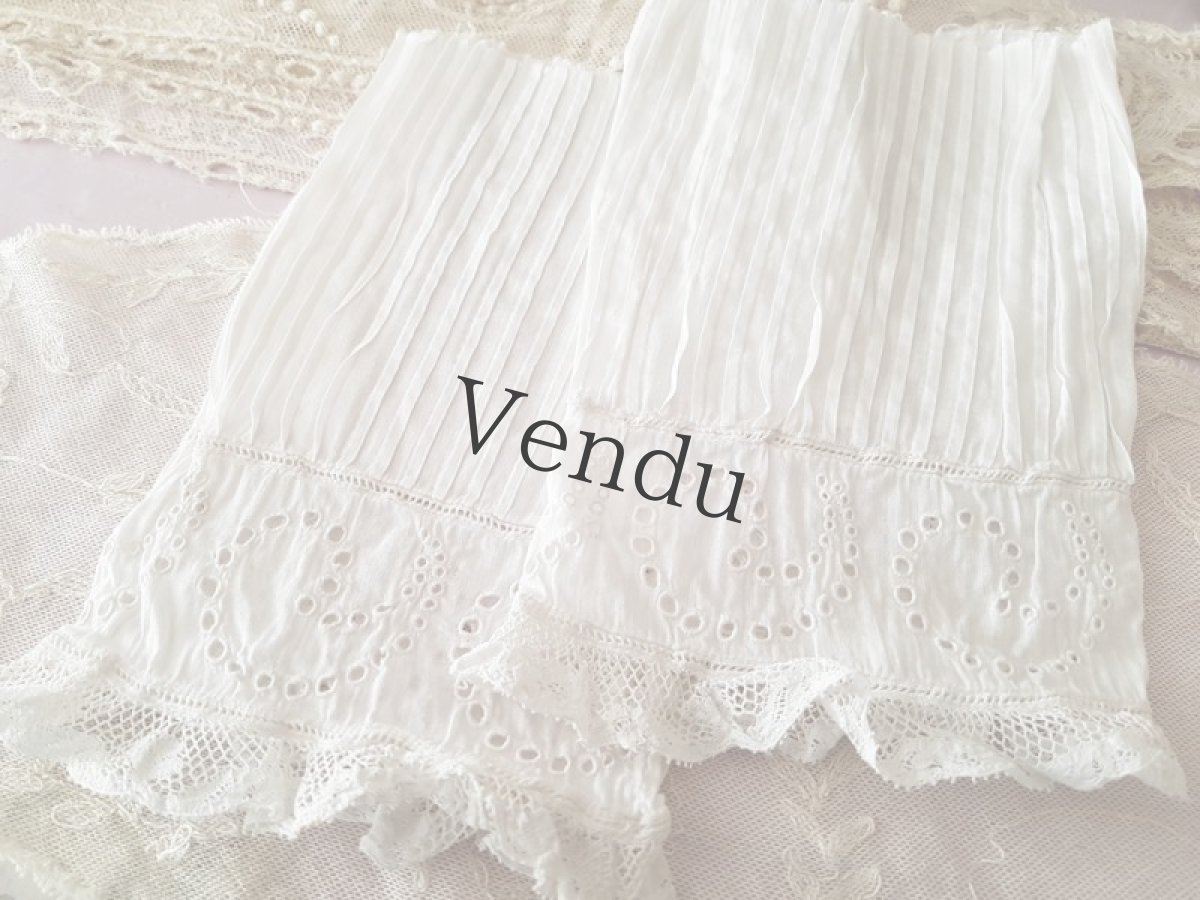 画像4: フランスアンティーク　レースのお袖 (4)