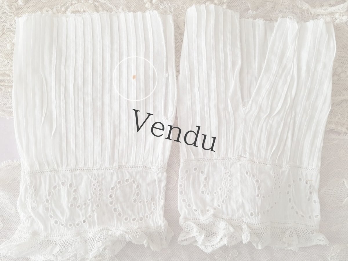 画像6: フランスアンティーク　レースのお袖 (6)