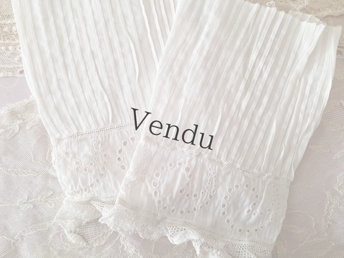 画像2: フランスアンティーク　レースのお袖 (2)