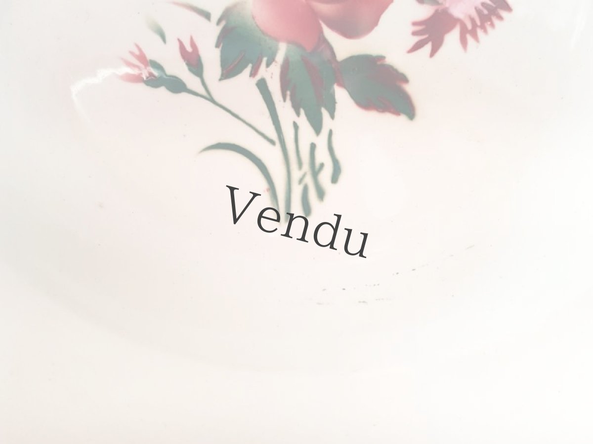 画像4: フランスアンティーク　ディゴアン サルグミンヌ　ばらとカーネーションのお皿２枚セット (4)