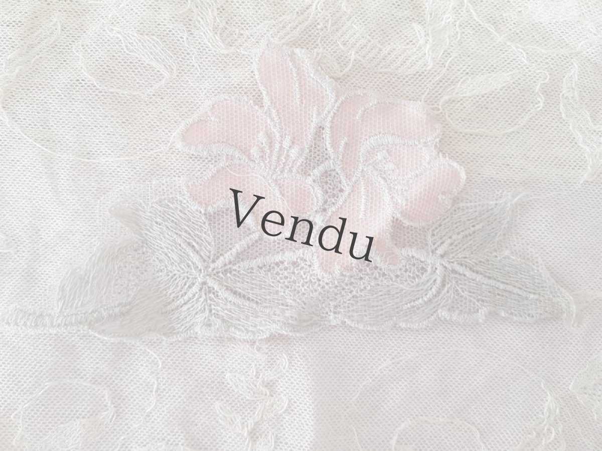 画像3: フランスヴィンテージ　お花の刺繍アップリケ (3)