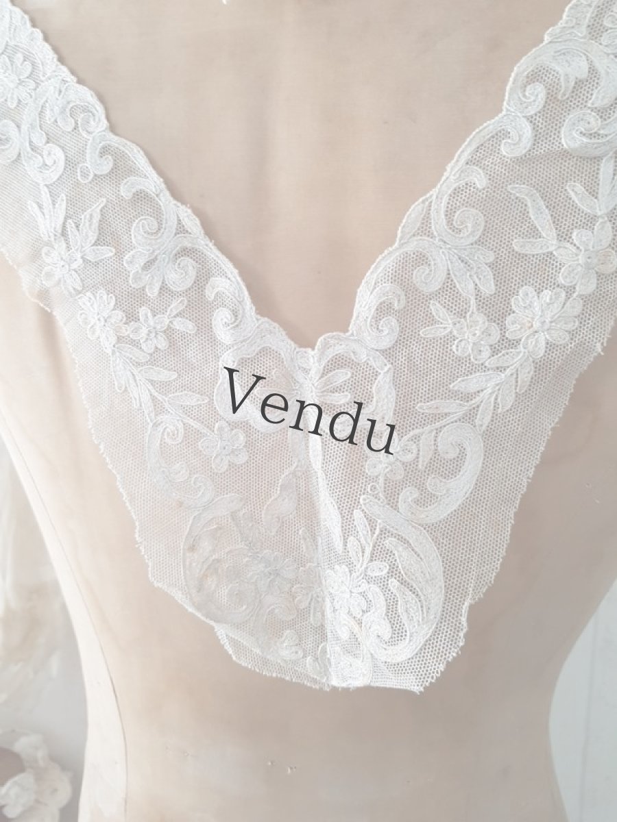 画像9: フランスアンティーク　1900年代　胸元から背中まで繋がるレースパーツ (9)