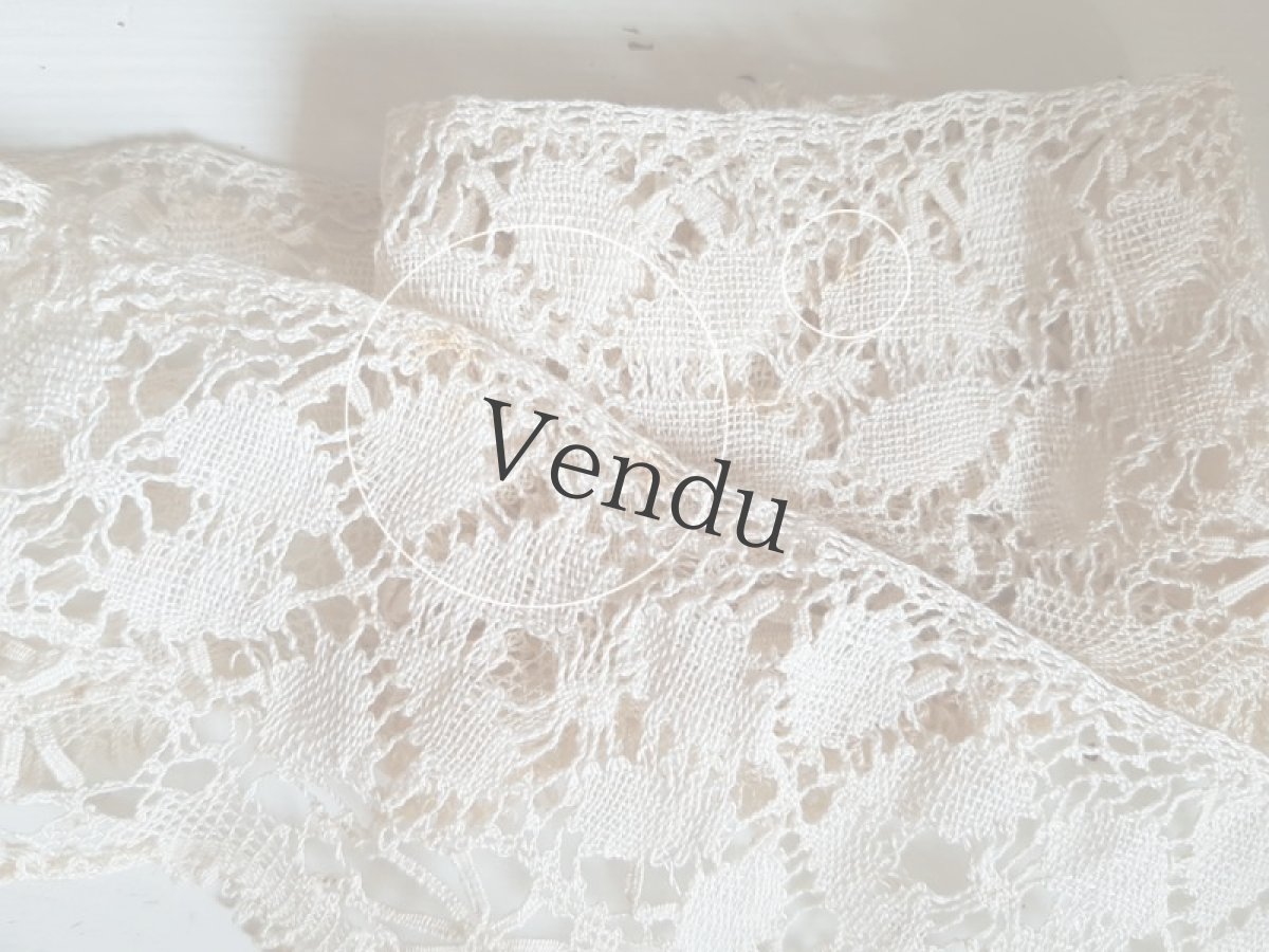 画像4: 《HOLD》フランスアンティーク　ボビンレース幅広 85cm (4)