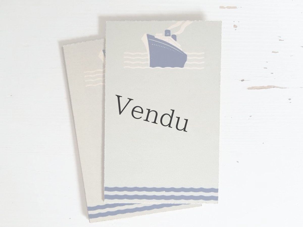 画像2: フランスヴィンテージ　未使用ボタンシート 船 (2)