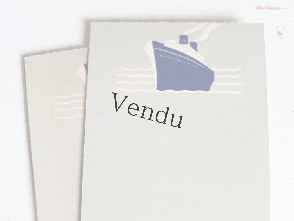 画像4: フランスヴィンテージ　未使用ボタンシート 船 (4)