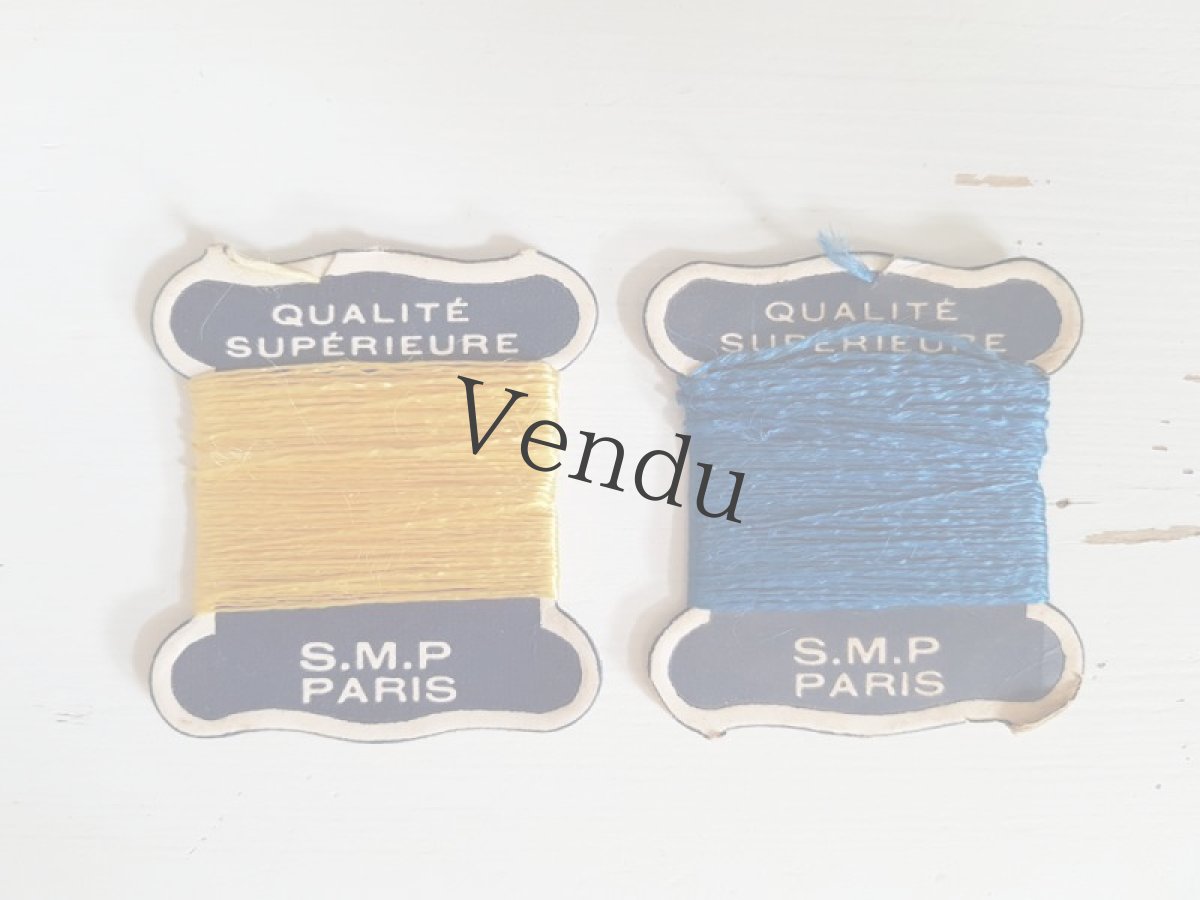 画像1: フランスヴィンテージ　小さな糸巻き S.M.P PARIS 2色セット (1)