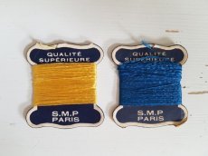 画像1: フランスヴィンテージ　小さな糸巻き S.M.P PARIS 2色セット (1)