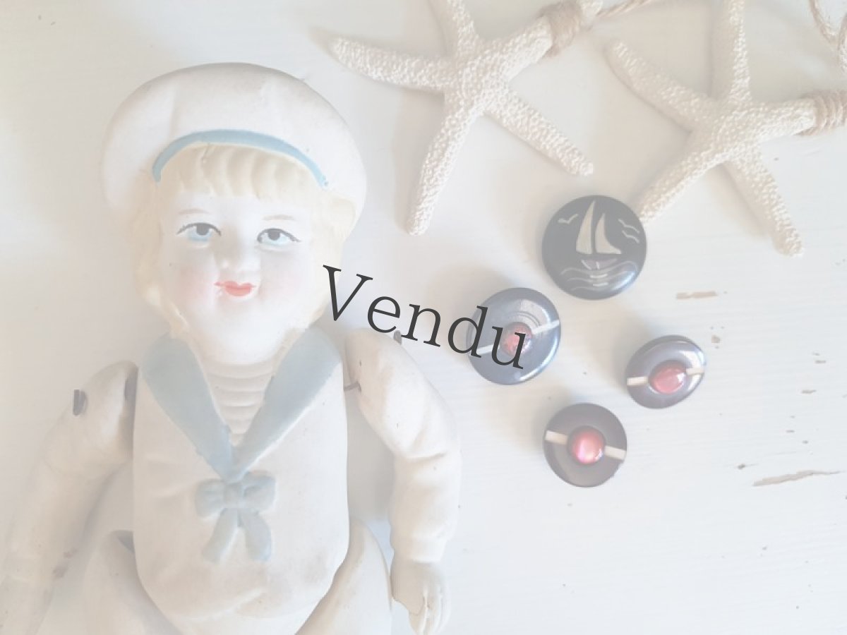 画像4: フランスヴィンテージ　レトロなヨットボタン 22mm (4)