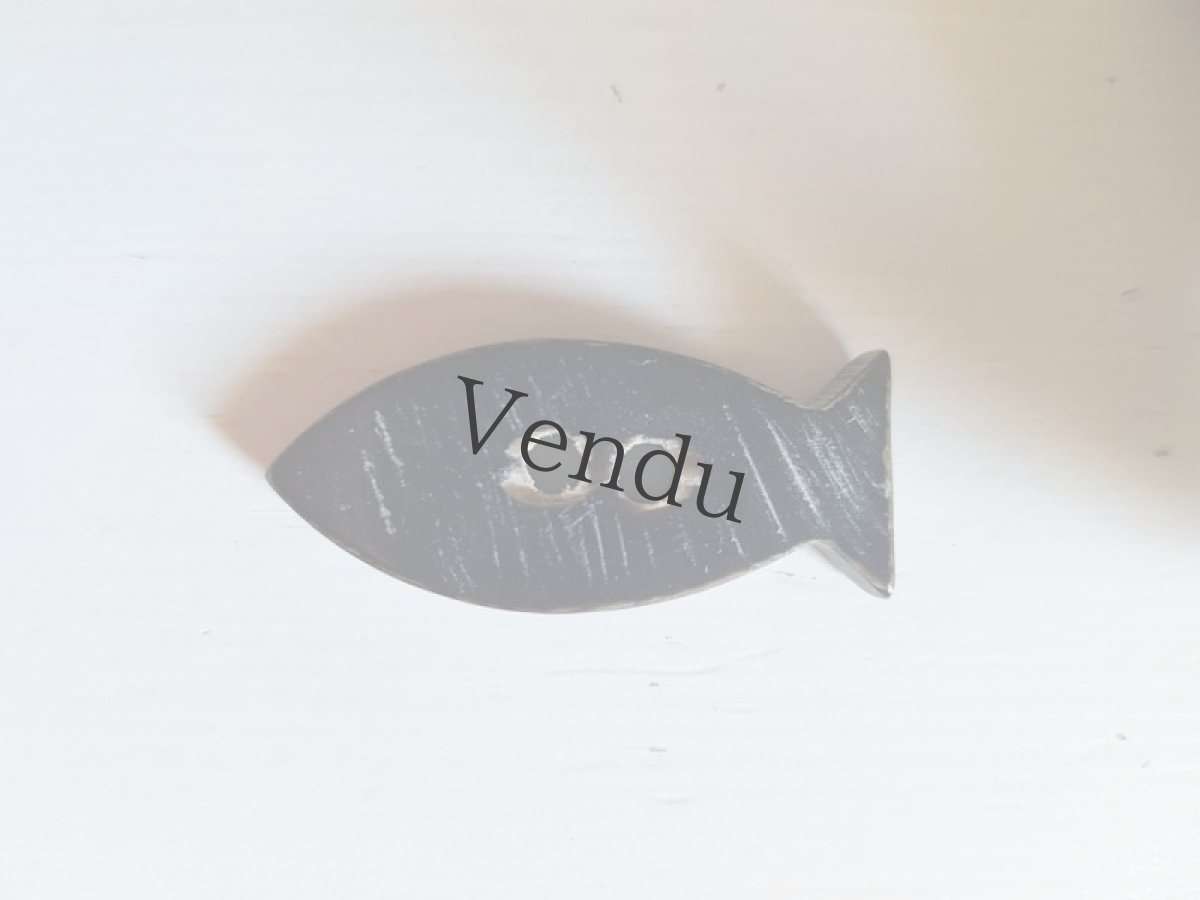 画像4: フランスヴィンテージ　木製お魚ボタン 35mm (4)