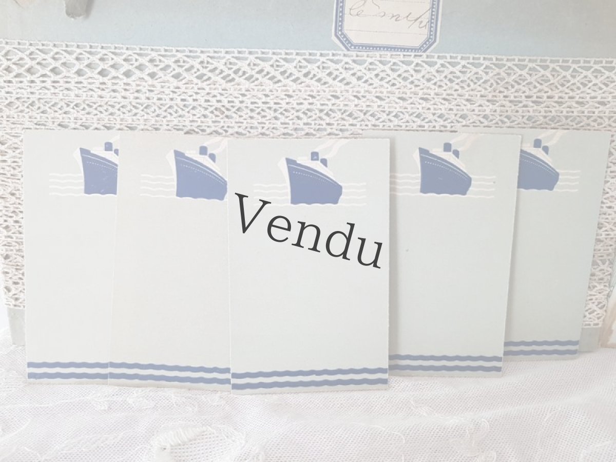 画像6: フランスヴィンテージ　未使用ボタンシート 船 (6)