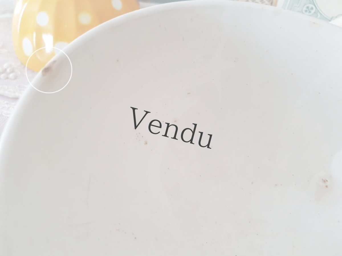 画像7: フランス 1930-1940年 青いカーネーションのカフェオレボウル (7)