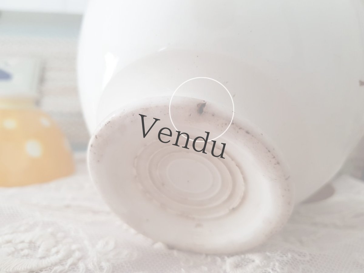 画像8: フランス 1930-1940年 青いカーネーションのカフェオレボウル (8)