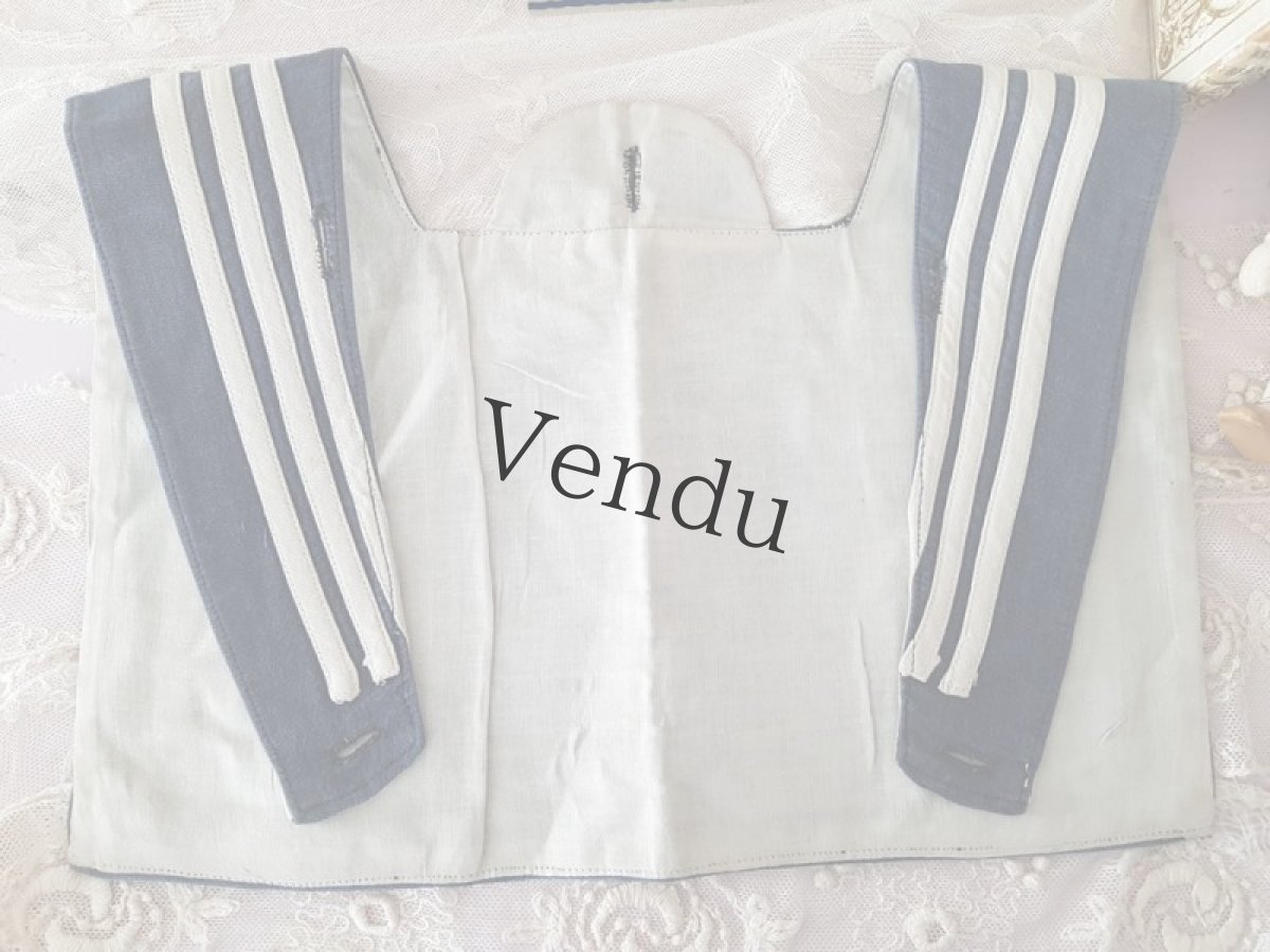 画像6: フランスアンティーク　水兵さんのセーラー襟 (6)