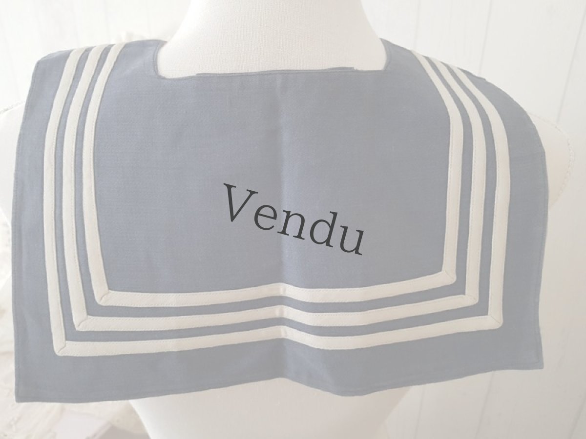 画像8: フランスアンティーク　水兵さんのセーラー襟 (8)