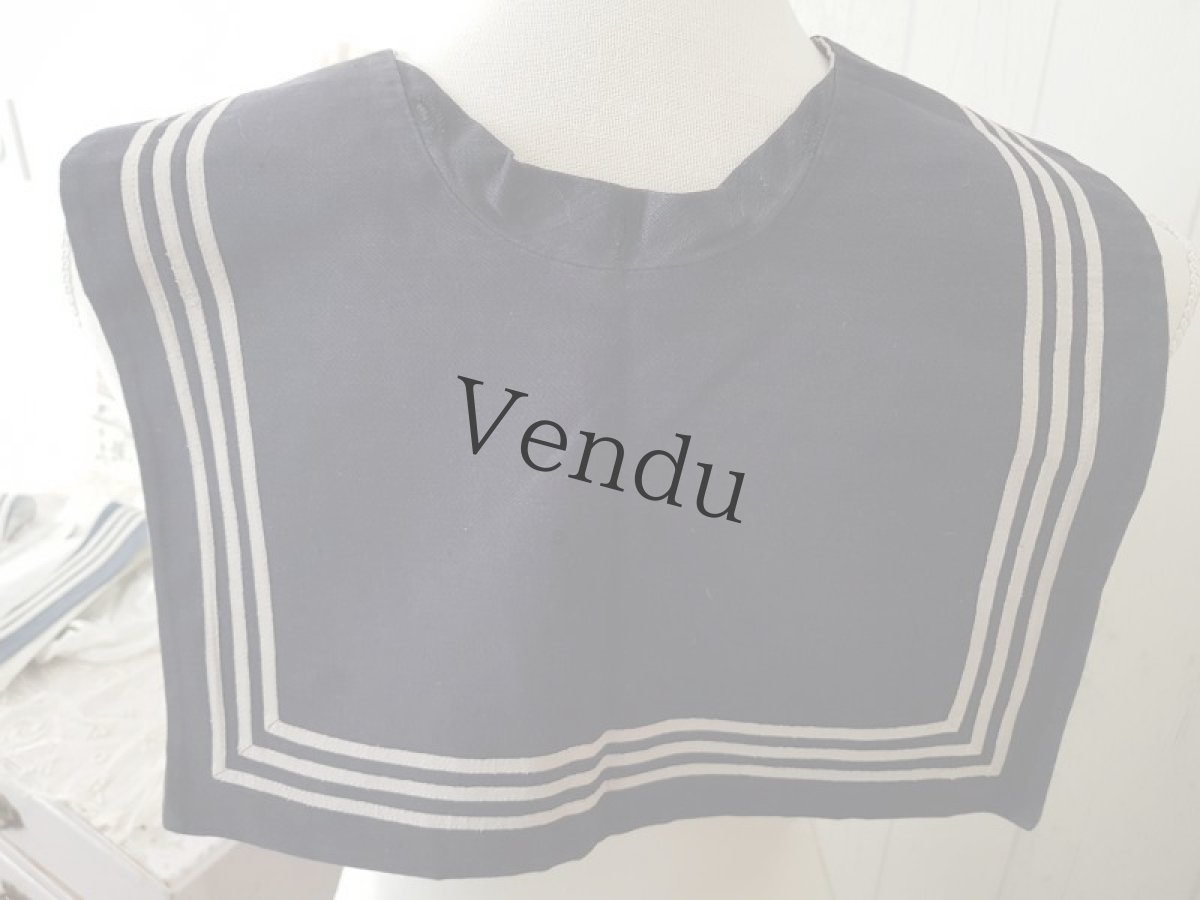 画像14: フランスアンティーク　水兵さんのセーラー襟 (14)