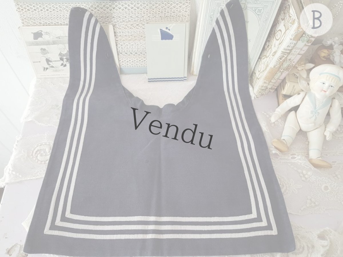 画像9: フランスアンティーク　水兵さんのセーラー襟 (9)