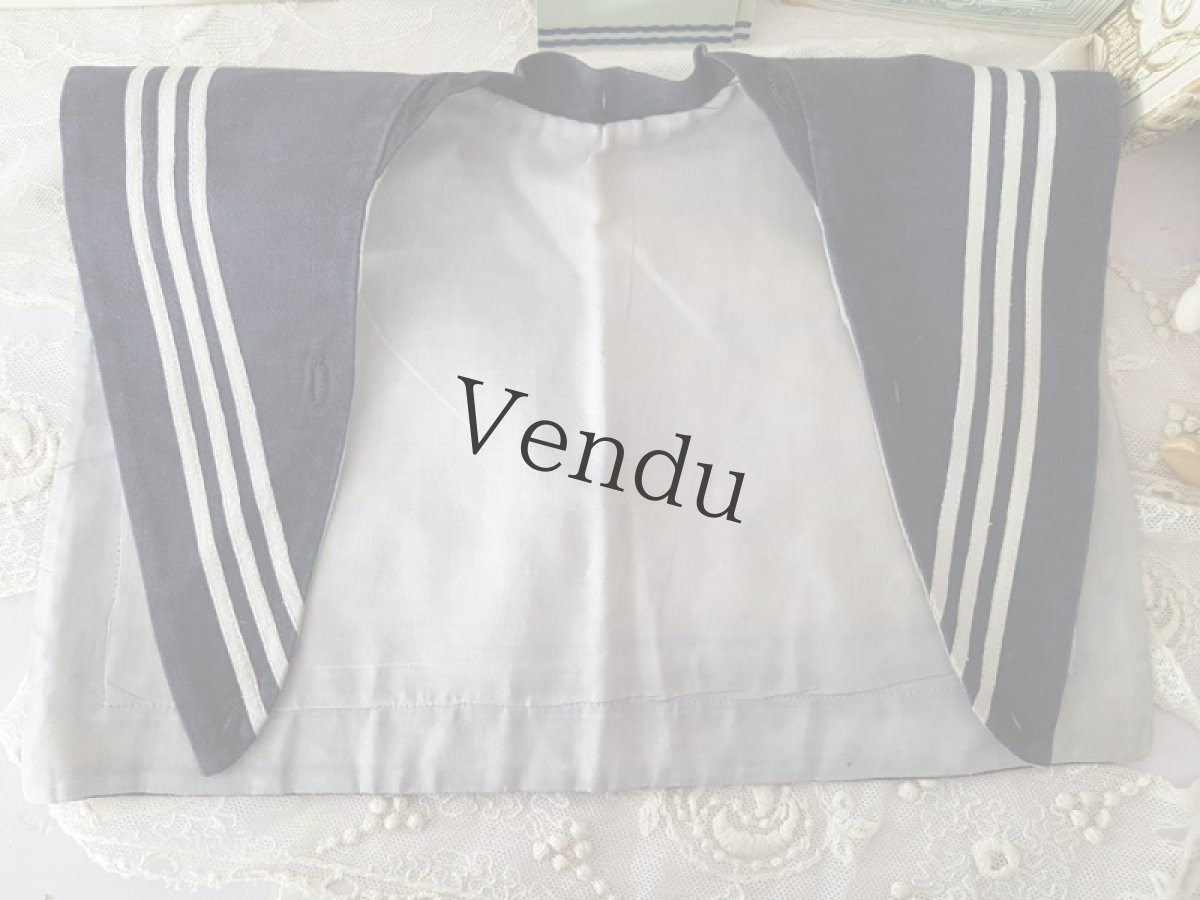 画像12: フランスアンティーク　水兵さんのセーラー襟 (12)