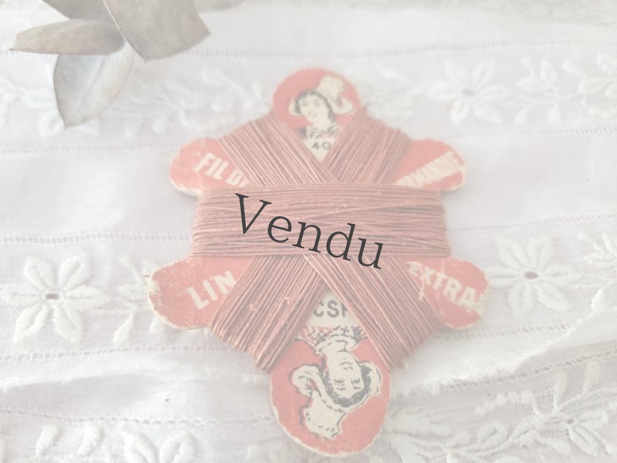 画像3: フランスアンティーク　ノルマンディーCSF リネン糸巻き (3)