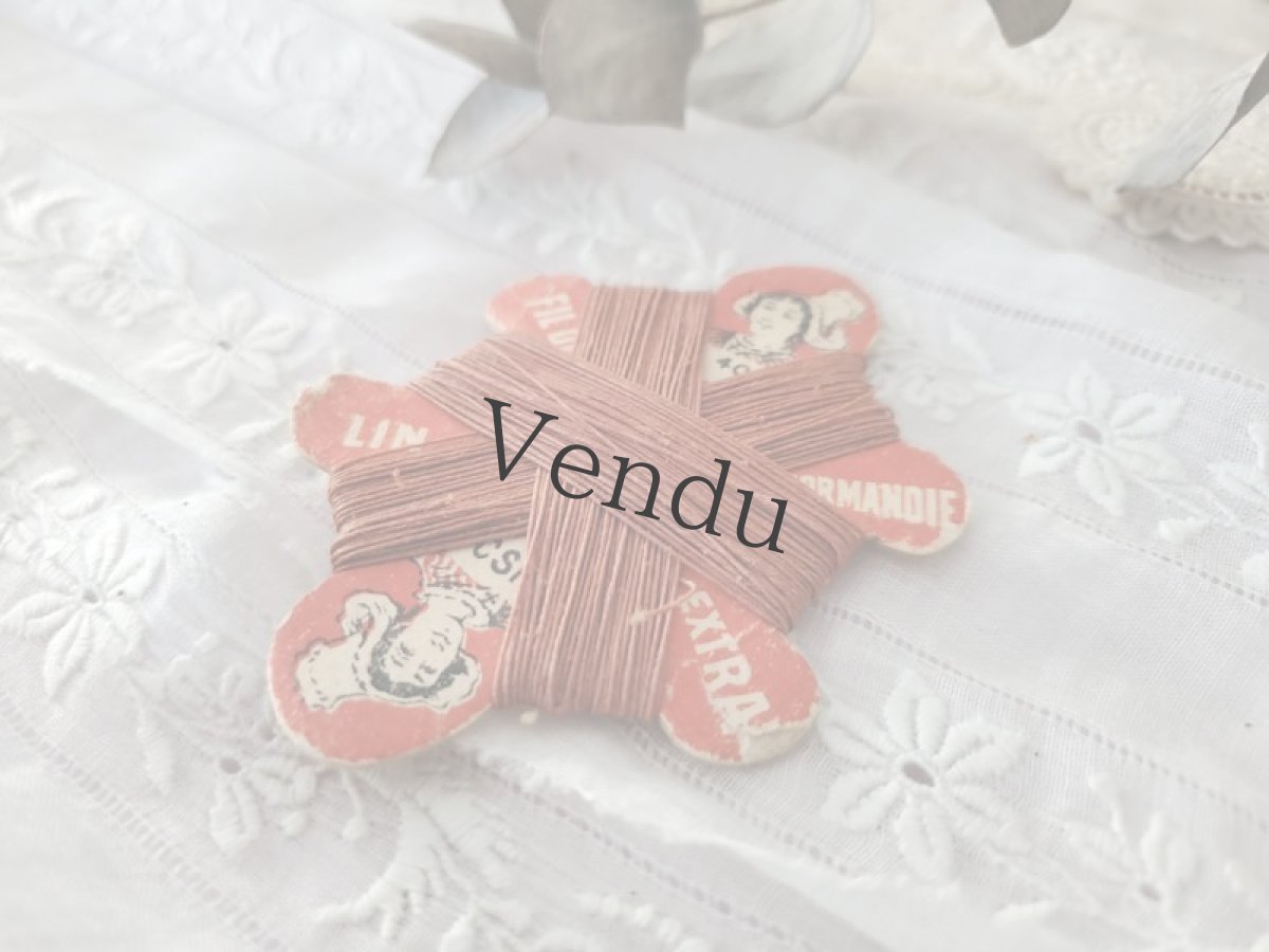 画像4: フランスアンティーク　ノルマンディーCSF リネン糸巻き (4)