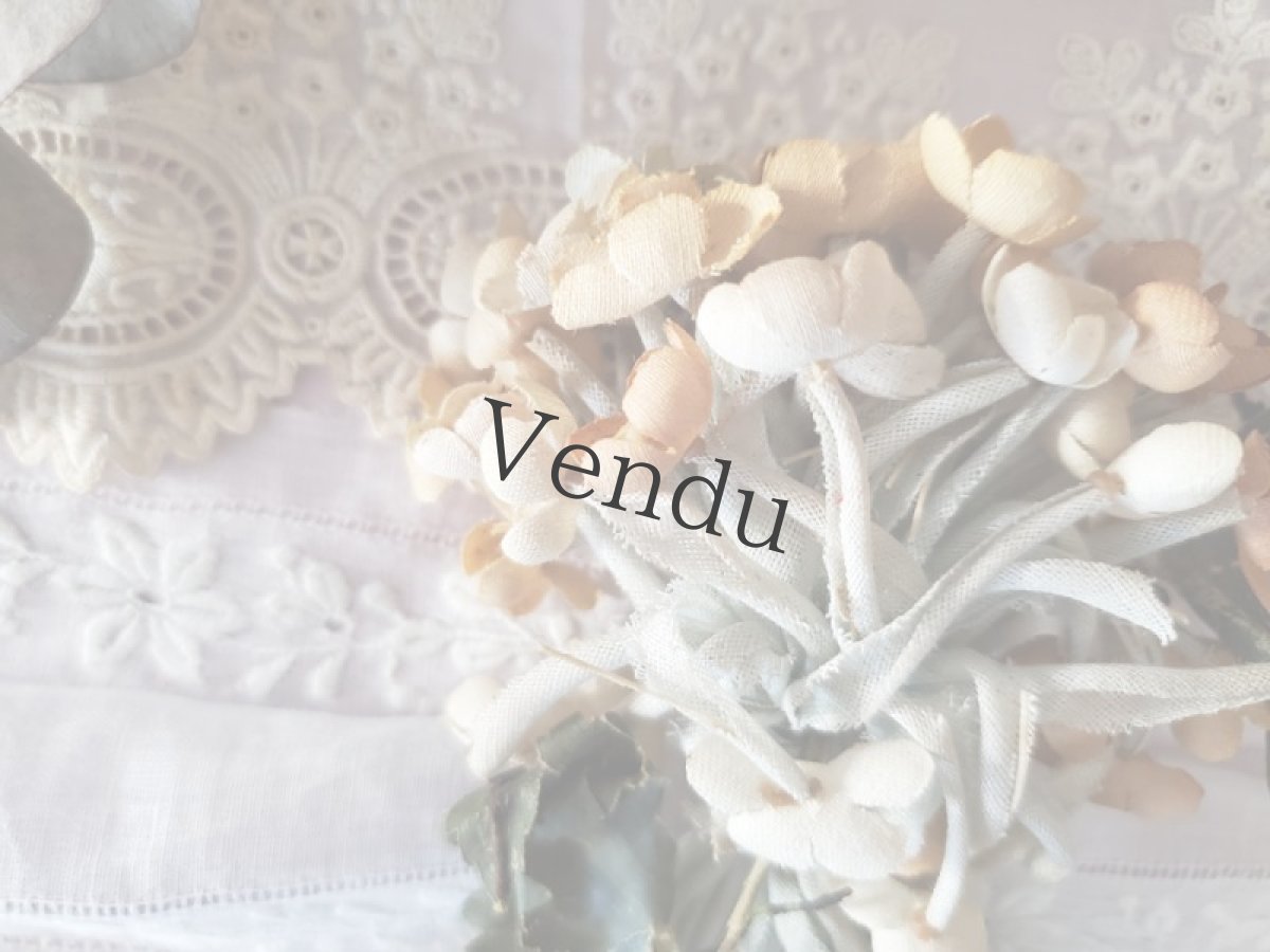 画像2: フランスアンティーク　布花コサージュ (2)