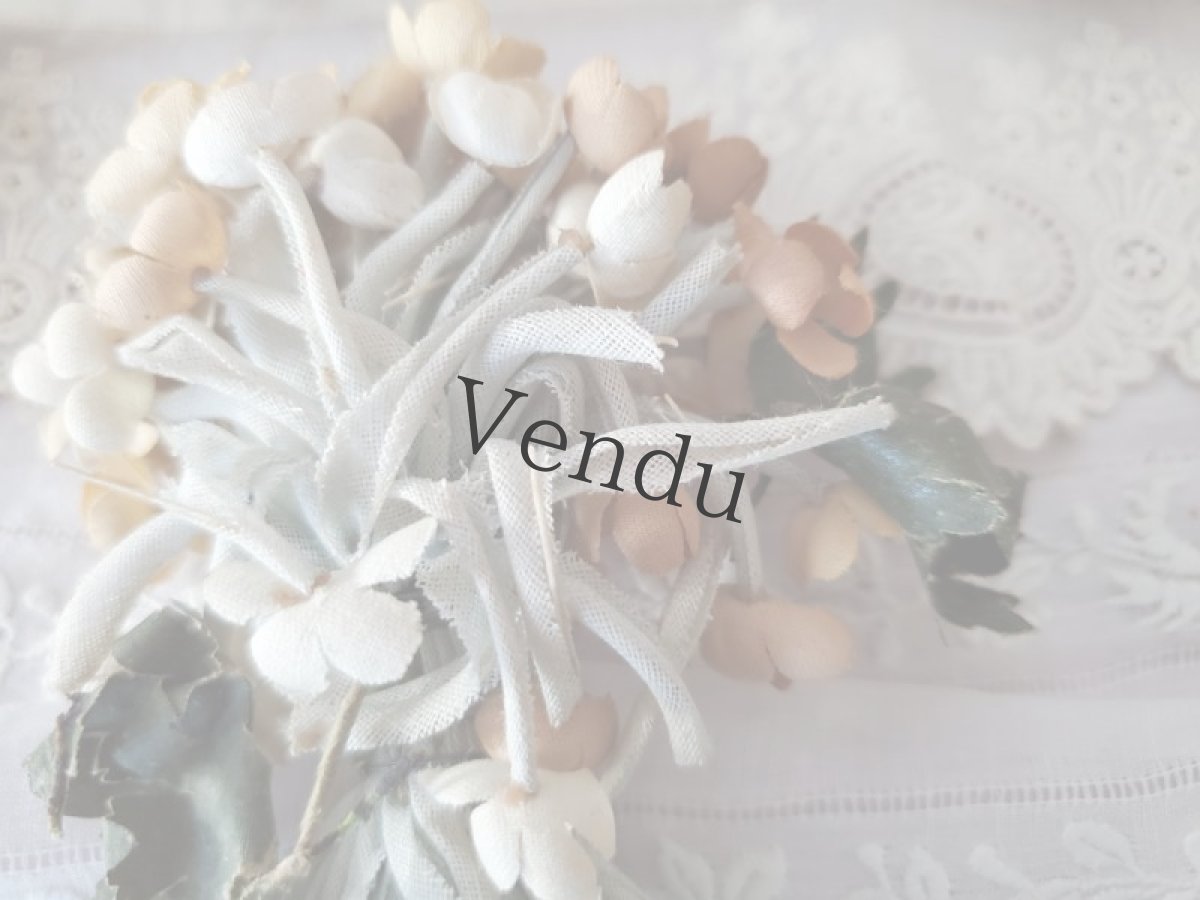 画像3: フランスアンティーク　布花コサージュ (3)