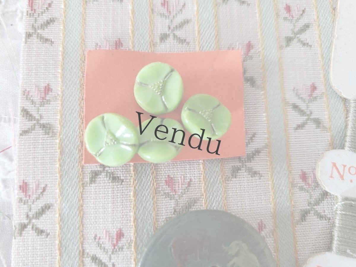 画像3: 【HOLD】フランスヴィンテージ　メルスリーセット《Vert olive》 (3)