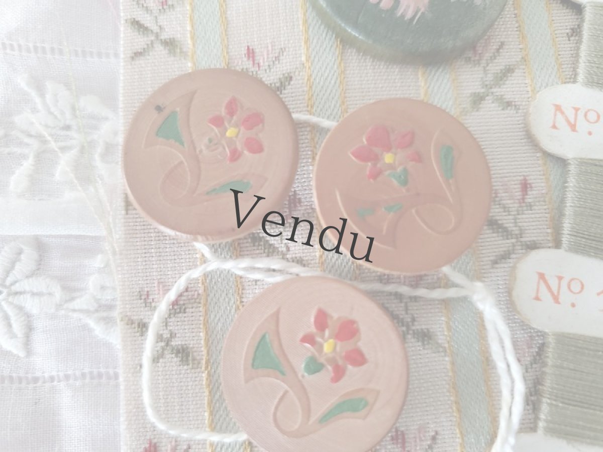 画像5: 【HOLD】フランスヴィンテージ　メルスリーセット《Vert olive》 (5)