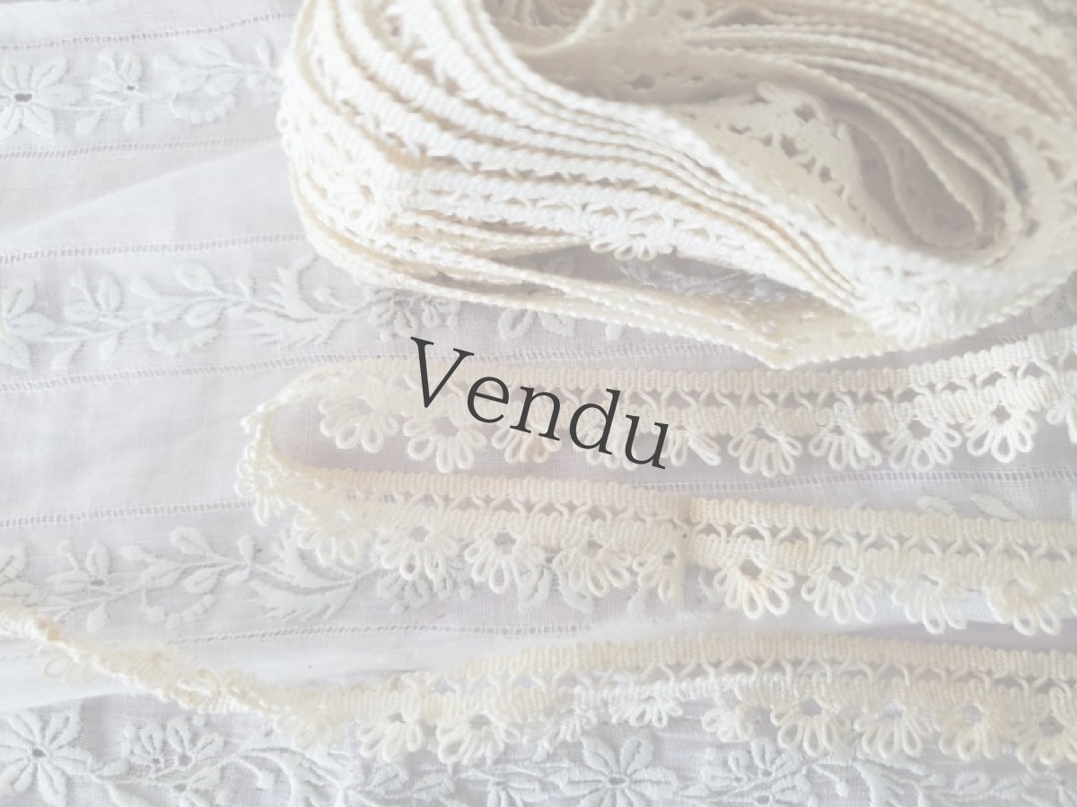 画像3: フランスヴィンテージ　スカラップレースブレード 50cm〜 (3)