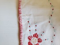 画像7: フランスヴィンテージ　ボタニカル柄刺繍のマット (7)
