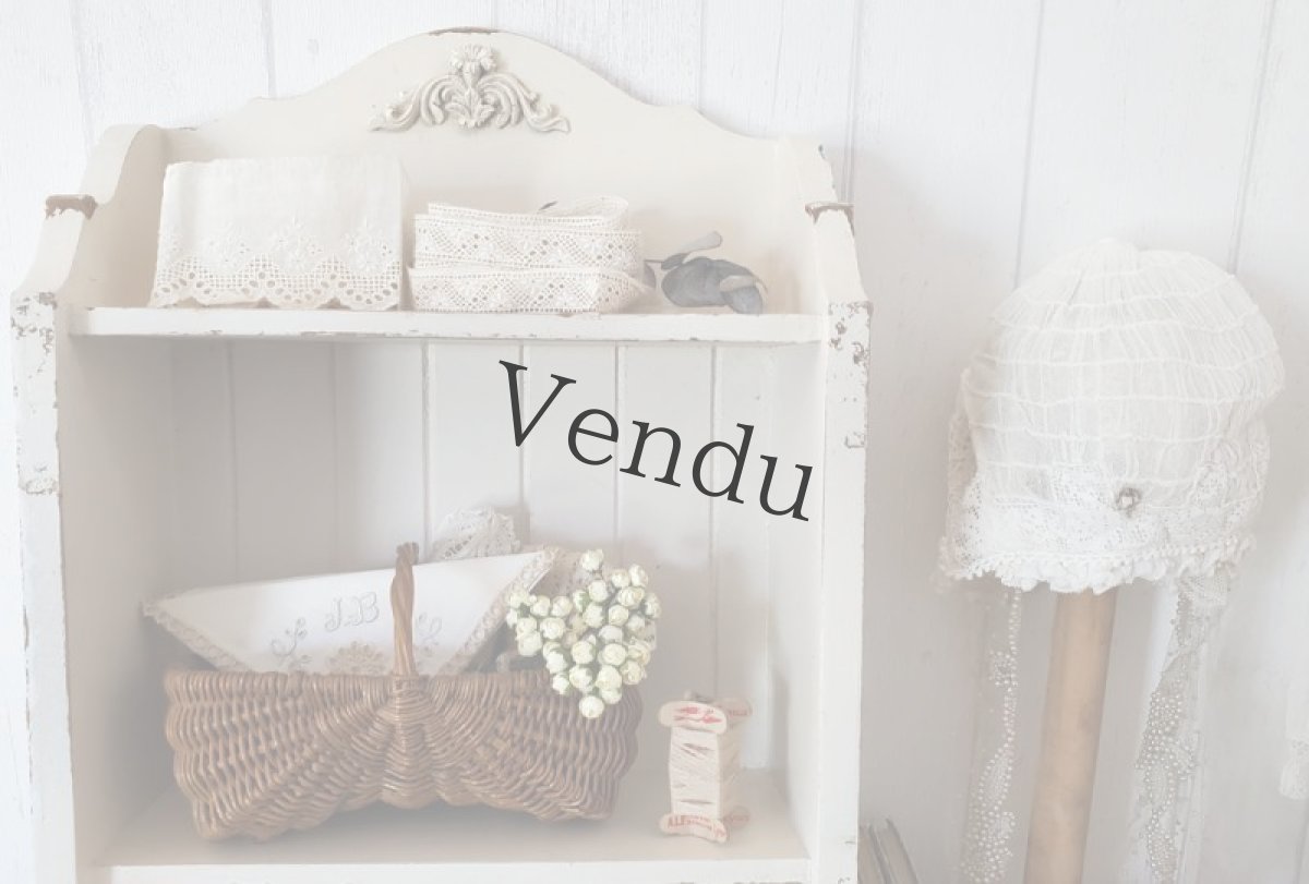 画像4: フランス蚤の市　白いミニバラのブーケ en Papier (4)