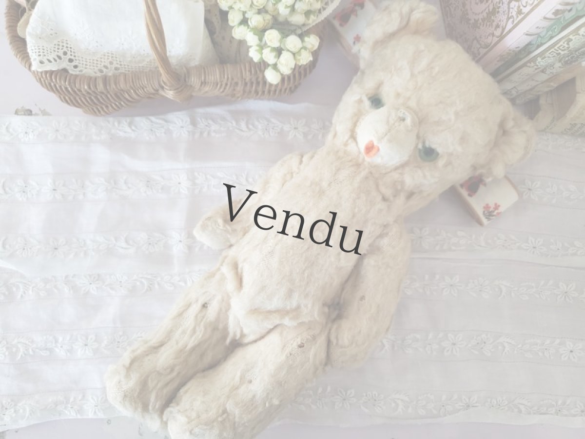 画像4: フランス 1940-1960年　ぺろっとくまのぬいぐるみ (4)