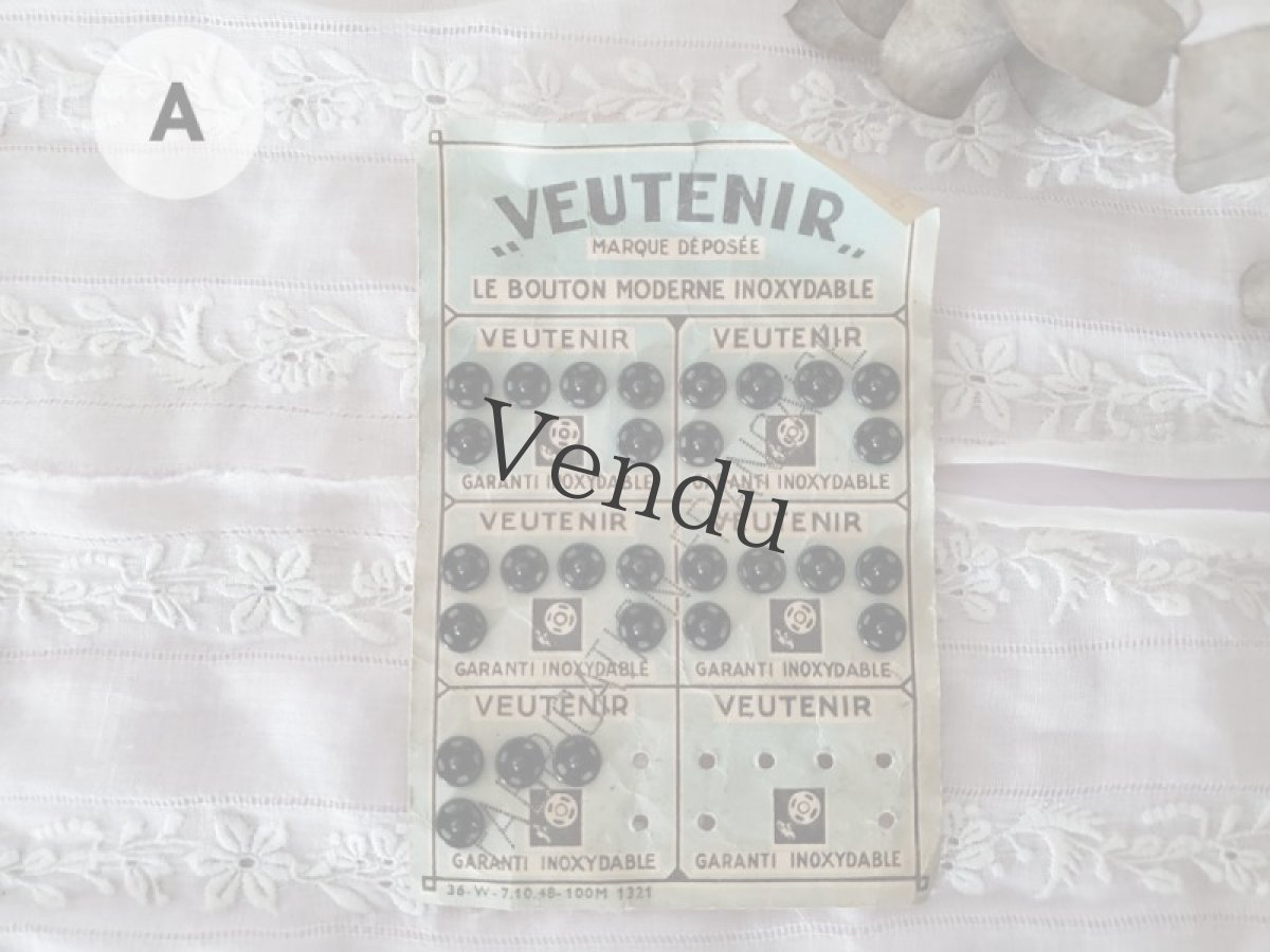 画像2: フランスヴィンテージ　スナップボタンシート VEUTENIR (2)