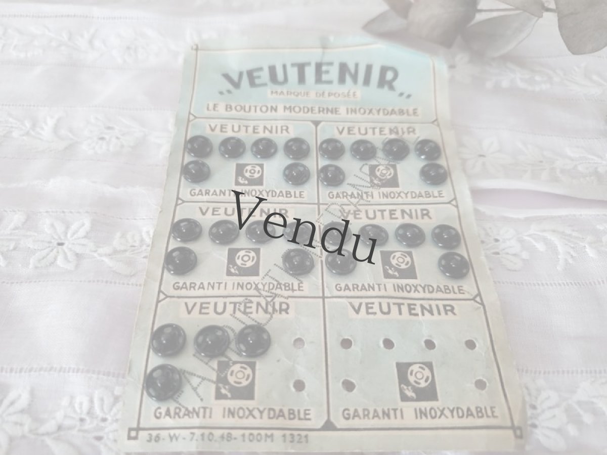 画像4: フランスヴィンテージ　スナップボタンシート VEUTENIR (4)