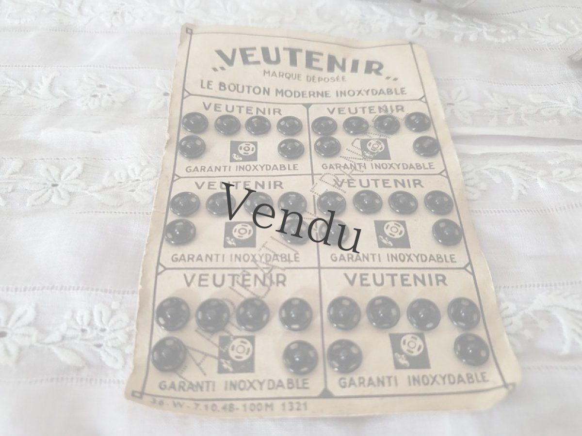画像8: フランスヴィンテージ　スナップボタンシート VEUTENIR (8)