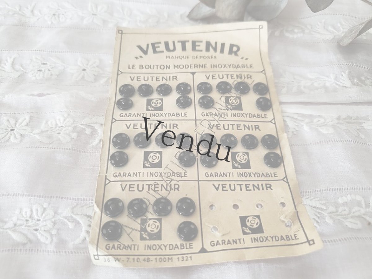 画像12: フランスヴィンテージ　スナップボタンシート VEUTENIR (12)
