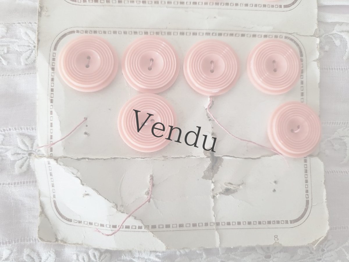 画像3: フランスヴィンテージ　プラスティックボタンシート rose (3)