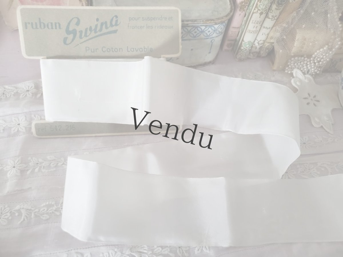 画像2: フランスヴィンテージ　リボン Blanc (2)